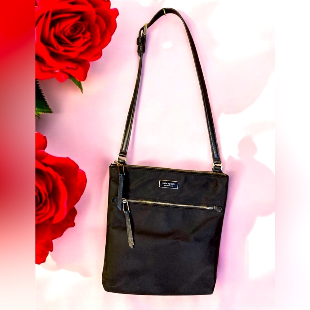 KATE SPADE NYLON BLACK SHOULDERBAG